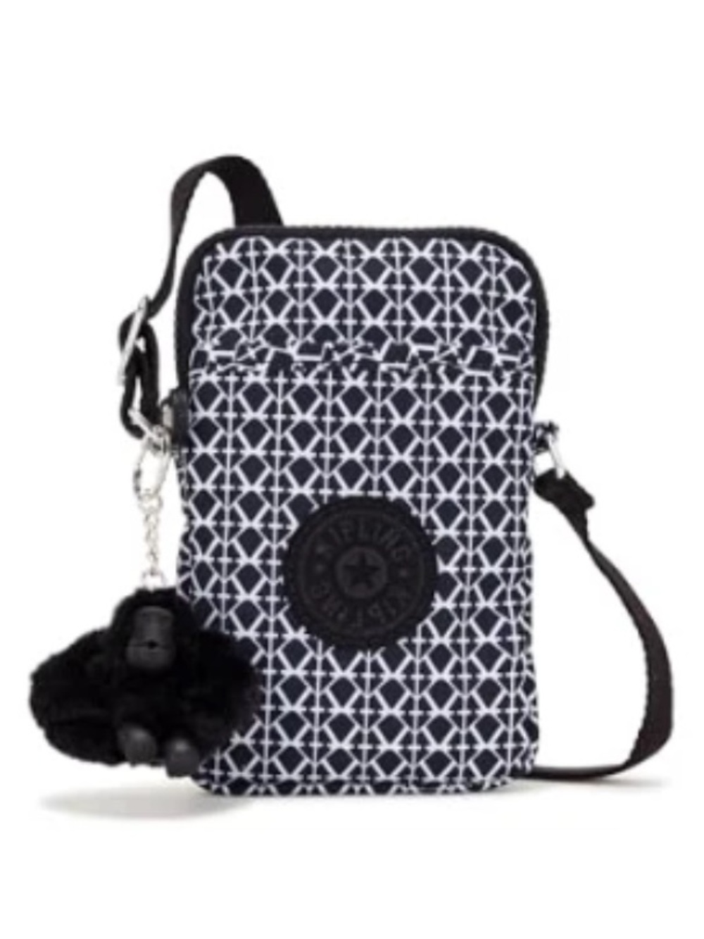NEW! Kipling Tally Crossbody Signature Print Black/White